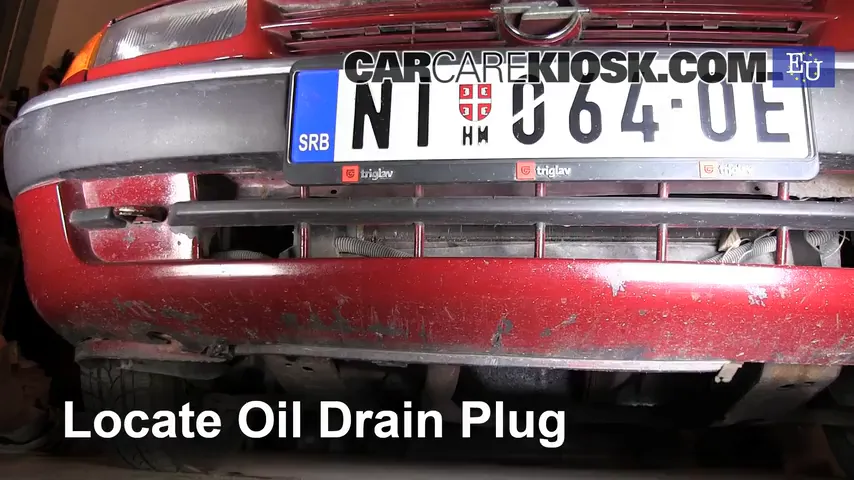 1993 Opel Astra F 1.4L 4 Cyl. Huile Changer l'huile et le filtre à huile
